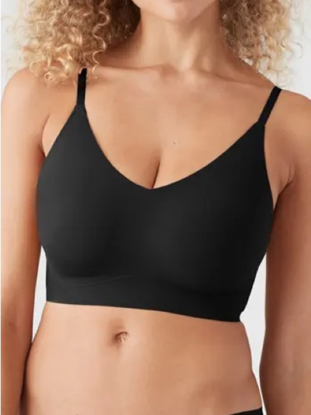True and Co Seamless Black Wireless Bralette Size Medium